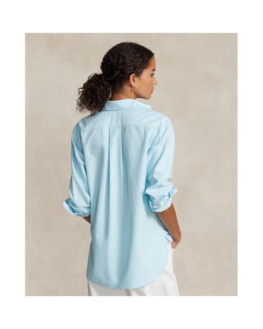 Polo Ralph Lauren Blue Relaxed-Fit Hemd aus Baumwolloxford