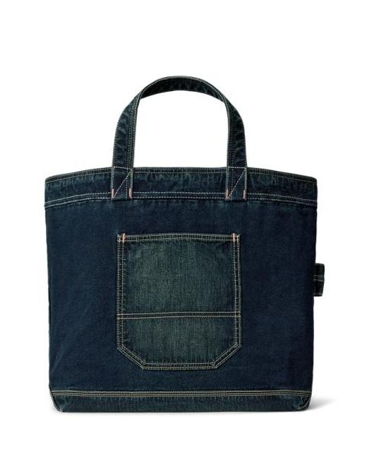 RRL Blue Canvas Tote for men