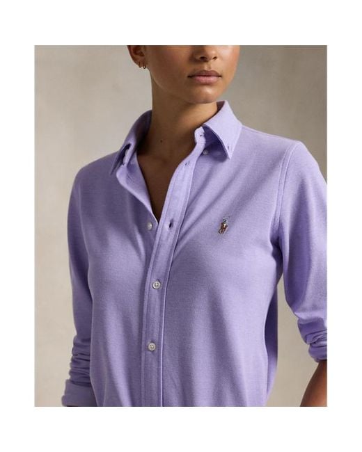 Knit cotton oxford shirt sale