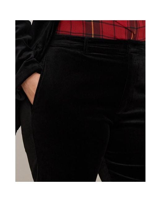 Taglie Plus - Pantaloni in velluto taglio corto di Ralph Lauren in Black