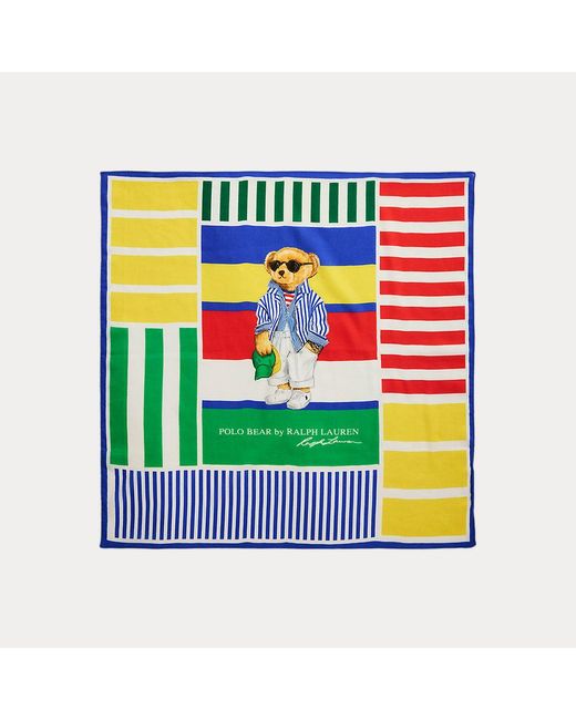 Polo Ralph Lauren Multicolor Gestreiftes Tuch Mit Polo Bear