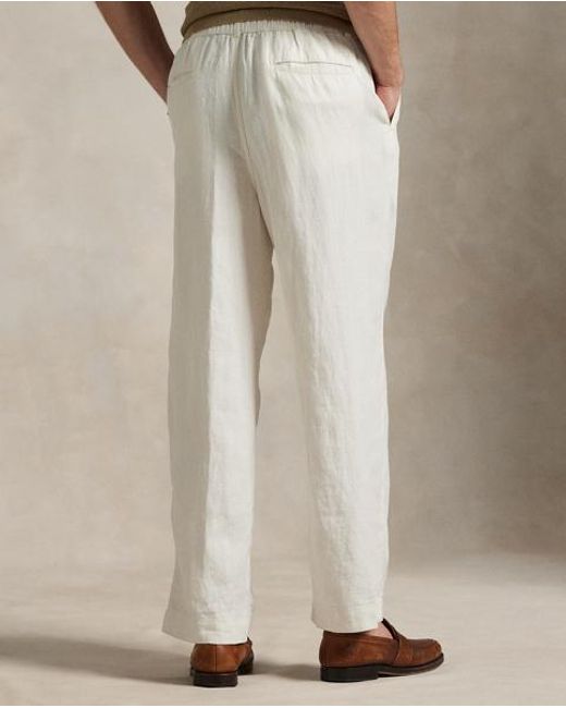 Pantalón Lateef De Lino Relaxed Fit Polo Ralph Lauren de hombre de color White