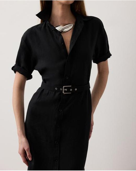 Vestido De Día Carol De Lino Ralph Lauren de color Black