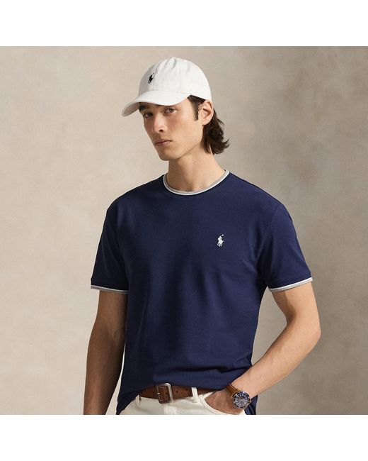 Polo Ralph Lauren Blue Classic Fit Stretch Mesh T-Shirt for men