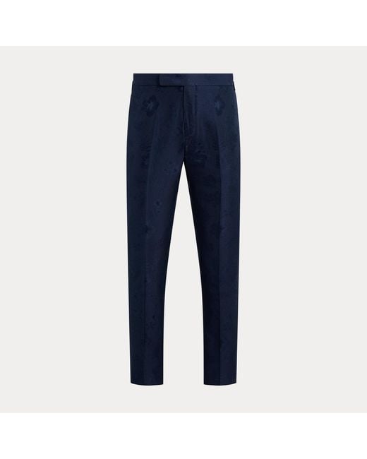 Polo Ralph Lauren Blue Tailored Jacquard Tuxedo Trousers for men