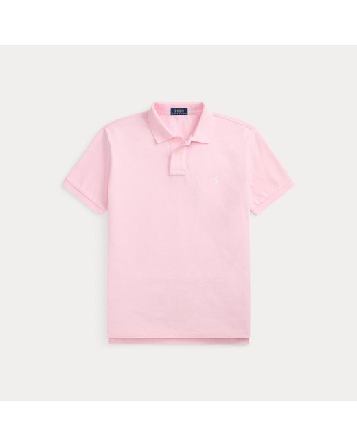 Polo Ralph Lauren Pink Slim Fit Mesh Polo Shirt for men