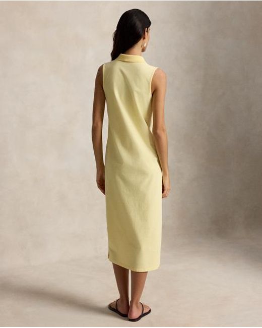 Polo Ralph Lauren Metallic Stretch-Cotton Sleeveless Polo Dress