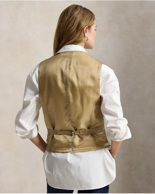Polo Ralph Lauren Gray Wool Herringbone Tweed Waistcoat for men