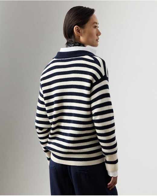 Jersey Polo De Cachemira Con Rayas Ralph Lauren de color Gray