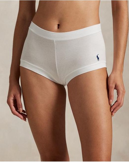 Polo Ralph Lauren White Stretch-Cotton Short