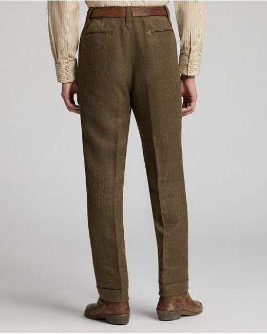 Ralph Lauren Gray Slim Fit Linen-Wool Western Trousers for men