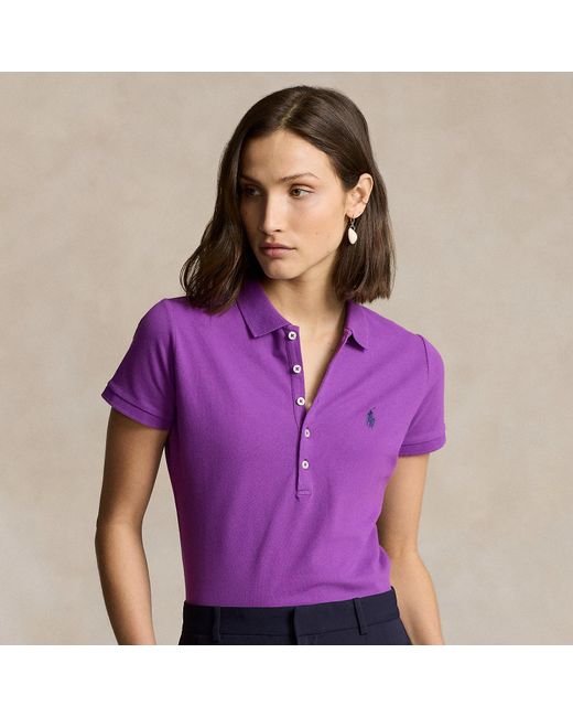 Ralph Lauren Purple Slim Fit Stretch Polo Shirt