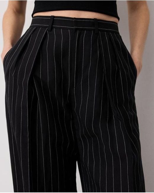 Ralph Lauren Black Jody Striped Washed Trousers