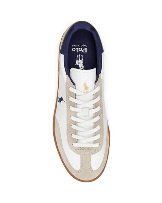 Baskets Bedford En Cuir Et Daim Polo Ralph Lauren pour homme en coloris White