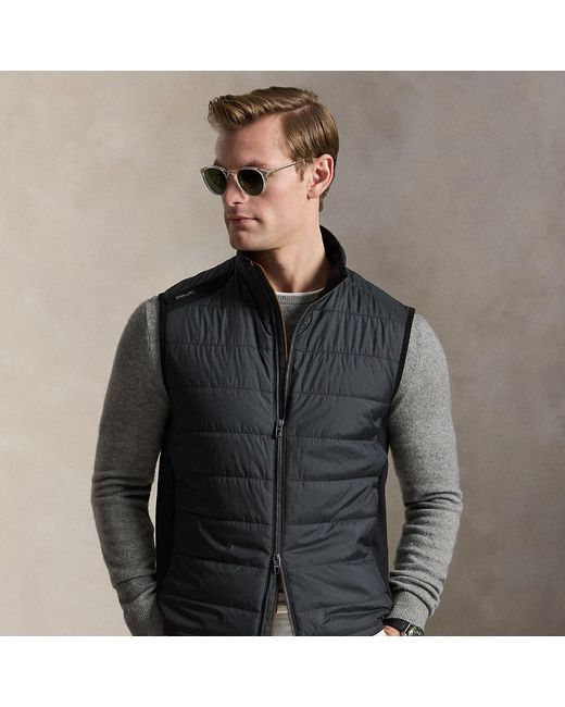 Ralph Lauren Gray Hybrid Full-Zip Gilet for men
