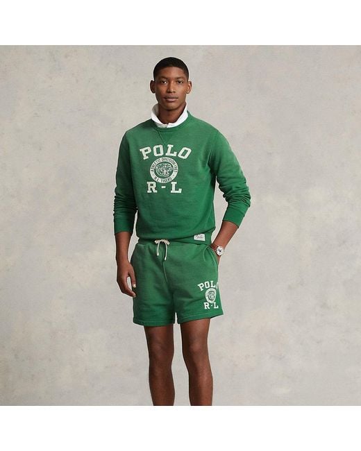 Ralph Lauren Vintage Fleece Drawstring Shorts in Green for Men | Lyst