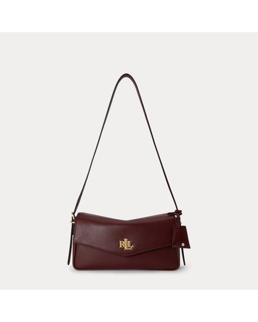Ralph Lauren Blue Nappa Leather Medium Farrah Shoulder Bag