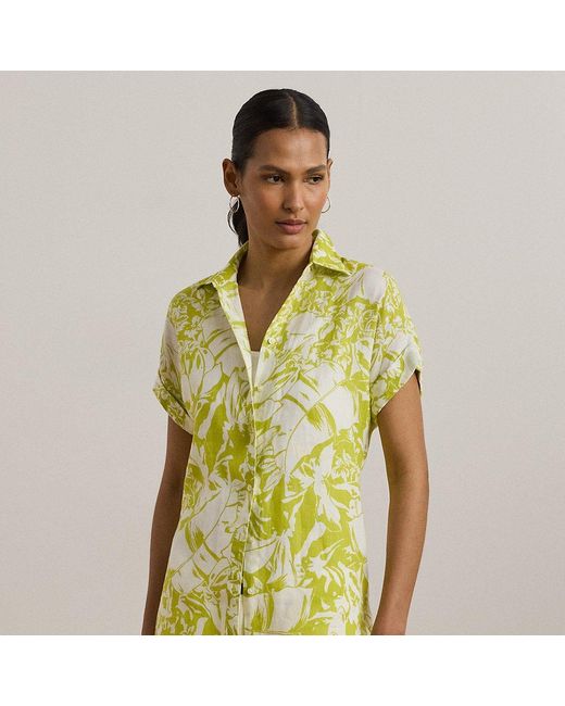 Ralph Lauren Green Ralph Lauren Relaxed Fit Floral Short-Sleeve Shirt