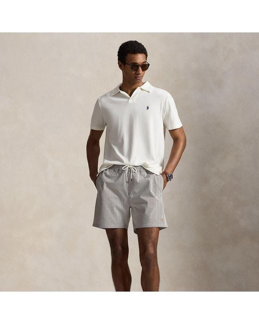 Polo Ralph Lauren White 5.75-Inch Traveler Classic Swim Trunk for men