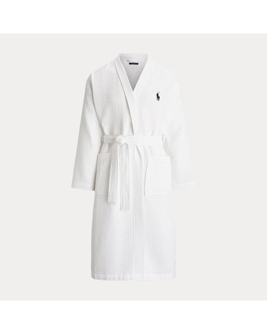 Polo Ralph Lauren White Cotton Pique Robe for men