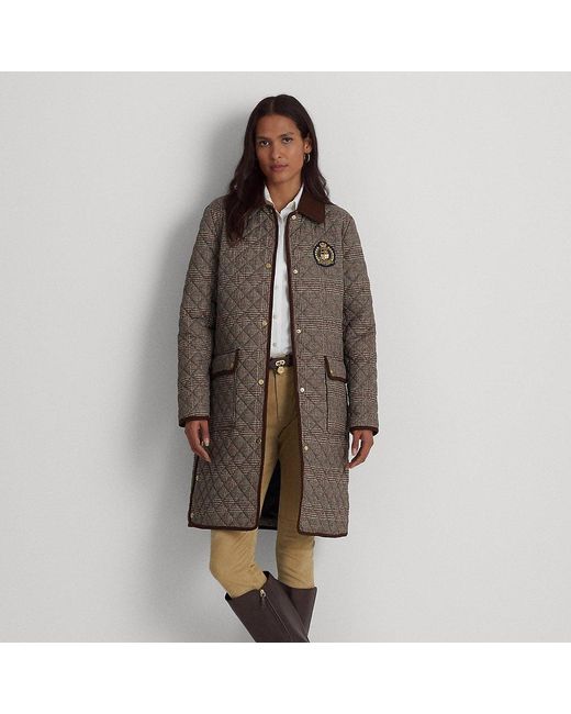 Lauren ralph lauren corduroy trim quilted coat Clearance