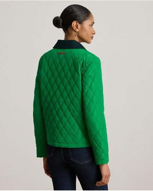 Ralph Lauren Doorgestikt Barn-Jack Met Keperstof in het Green