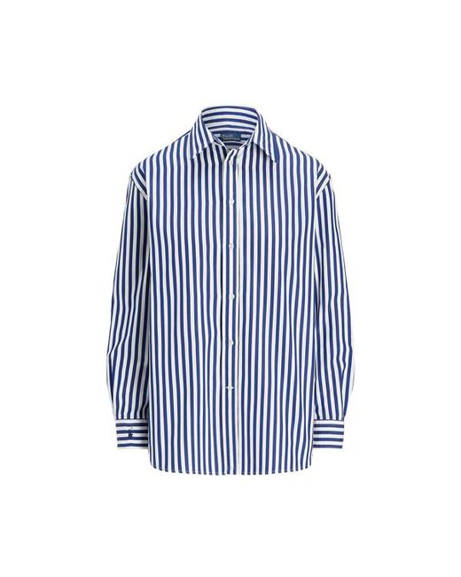 Polo Ralph Lauren Blue Oversize Fit Striped Cotton Shirt
