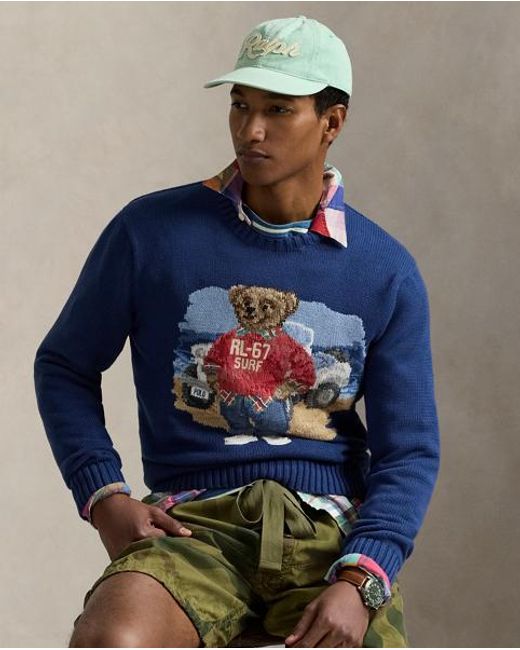 Pull Polo Bear En Coton Polo Ralph Lauren pour homme en coloris Blue