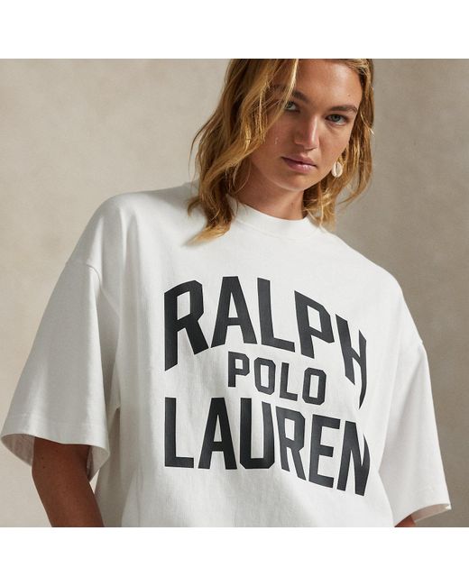 Polo Ralph Lauren White Logo Cotton Jersey T-Shirt