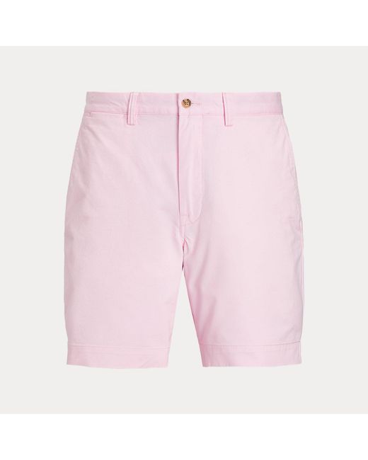Polo Ralph Lauren Pink 23 Cm Stretch Straight Fit Chino Short for men