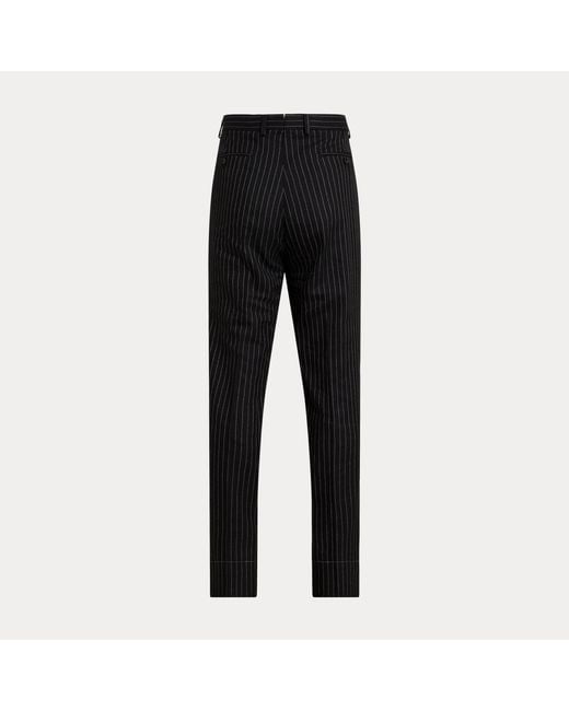 Ralph Lauren Black Glenn Handmade Rope-Stripe Trouser for men