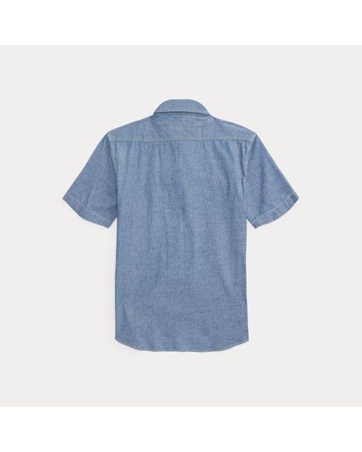 RRL Blue Chambray Workshirt for men