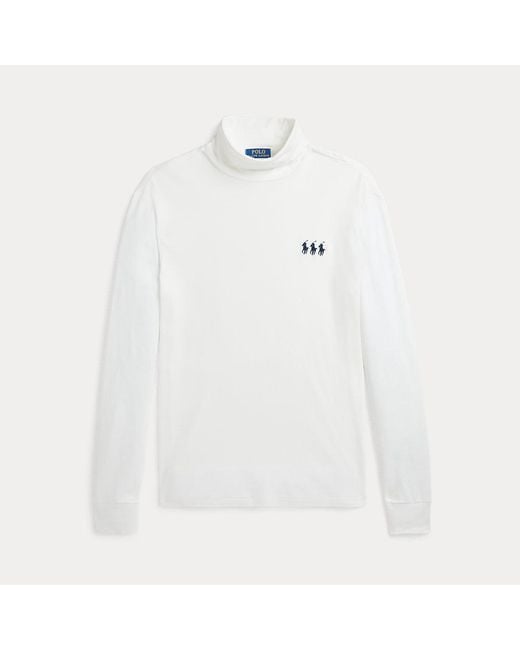 Polo Ralph Lauren White Soft Cotton Roll Neck for men