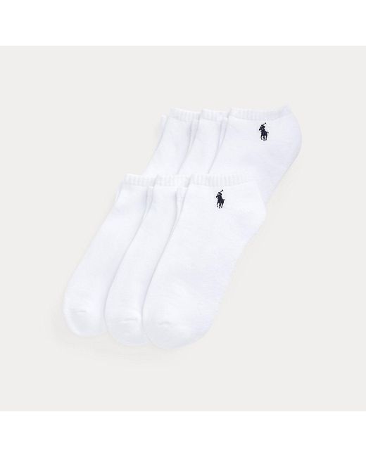 Polo Ralph Lauren White Cushioned Low-cut-sock 6-pack for men