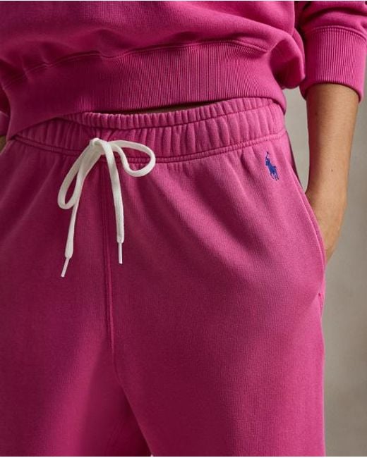 Polo Ralph Lauren Pink Drawstring Fleece Tracksuit Bottoms
