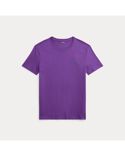 Polo Ralph Lauren Purple Custom Slim Fit Jersey Crewneck T-Shirt for men