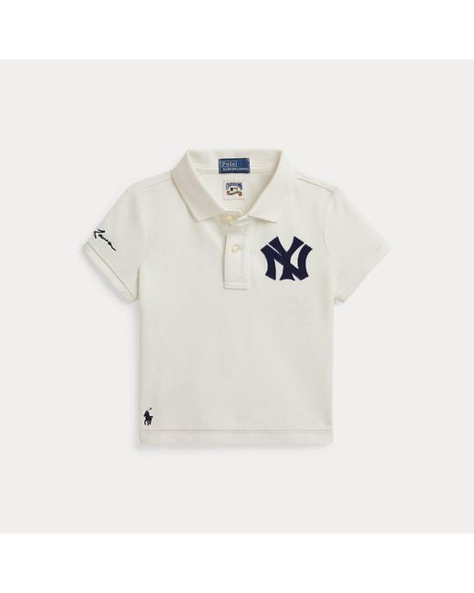 Ralph Lauren White Polo Lauren Yankees Polo Shirt for men