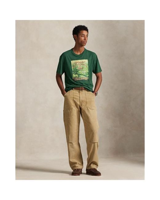 Polo Ralph Lauren Green Classic Fit Jersey Graphic T-Shirt for men