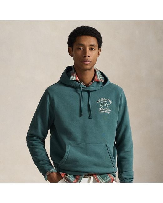 Polo Ralph Lauren Green Loopback Fleece Graphic Hoodie for men