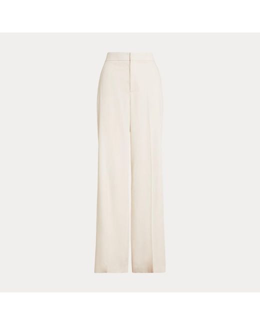 Ralph Lauren White Dean Ii Wool Gabardine Trousers