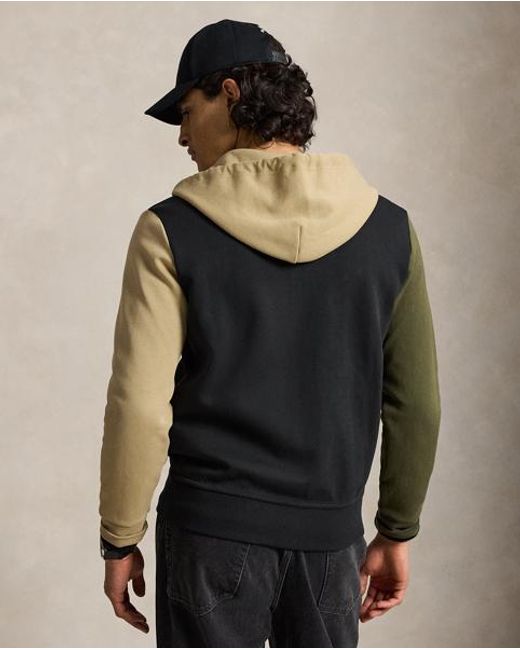 Polo Ralph Lauren Black Double-Knit Full-Zip Hoodie for men
