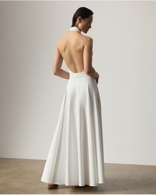 Ralph Lauren White Eldred Cotton Piqué Day Dress