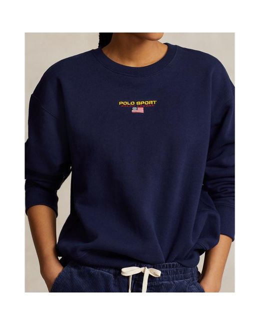 Pullover in felpa con logo Polo Sport di Polo Ralph Lauren in Blue