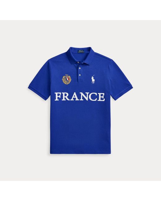 Polo Ralph Lauren Blue Classic Fit France Polo Shirt for men