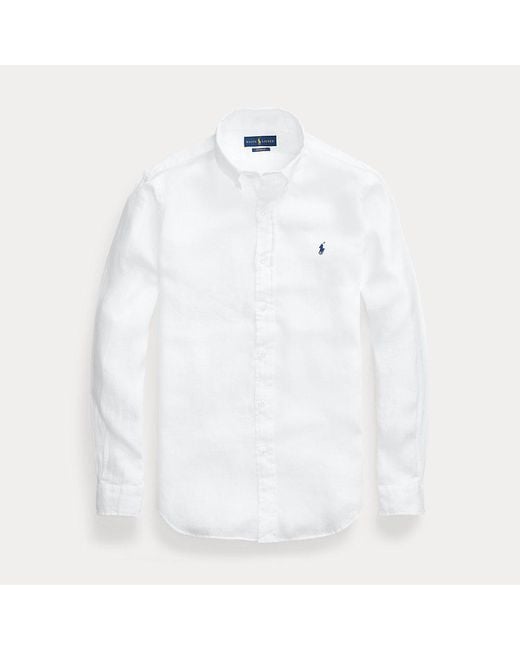 Polo Ralph Lauren Custom-Fit-Hemd aus Leinen in White für Herren