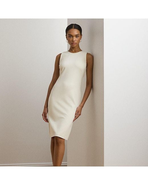 Ralph Lauren Natural Ponte Sheath Dress