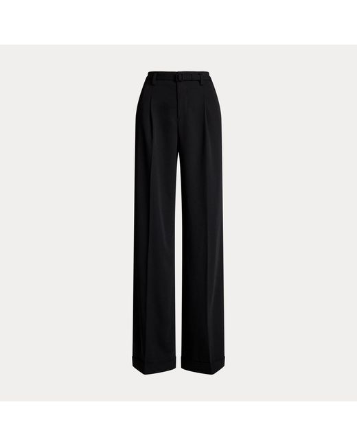 Ralph Lauren Black Acklie Wool Gabardine Pant