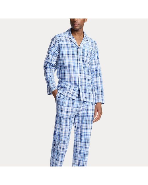 Polo Ralph Lauren Blue Monogram-print Cotton Pyjama Set for men