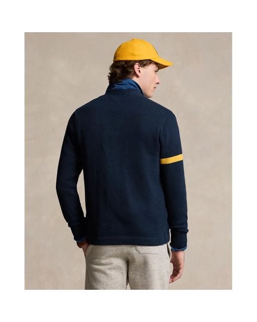 Polo Ralph Lauren Baumwollstrickjacke im maritimen Stil in Blue für Herren