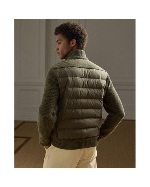Maglia in misto cashmere e piumino di Ralph Lauren in Green da Uomo